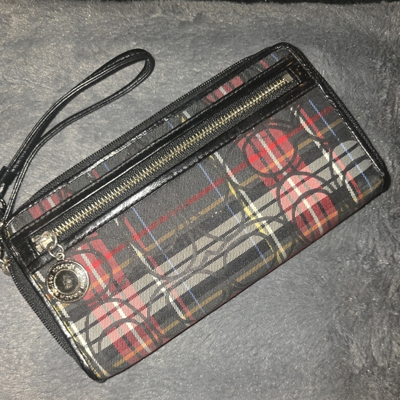 Rare Coach Poppy Plaid Wallet - Picture 1 of 5